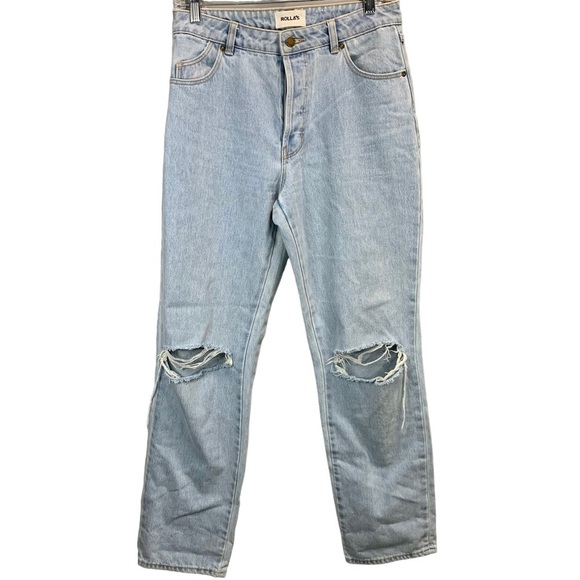 Rolla's Classic Straight Distressed Jeans - Picture 5 of 11